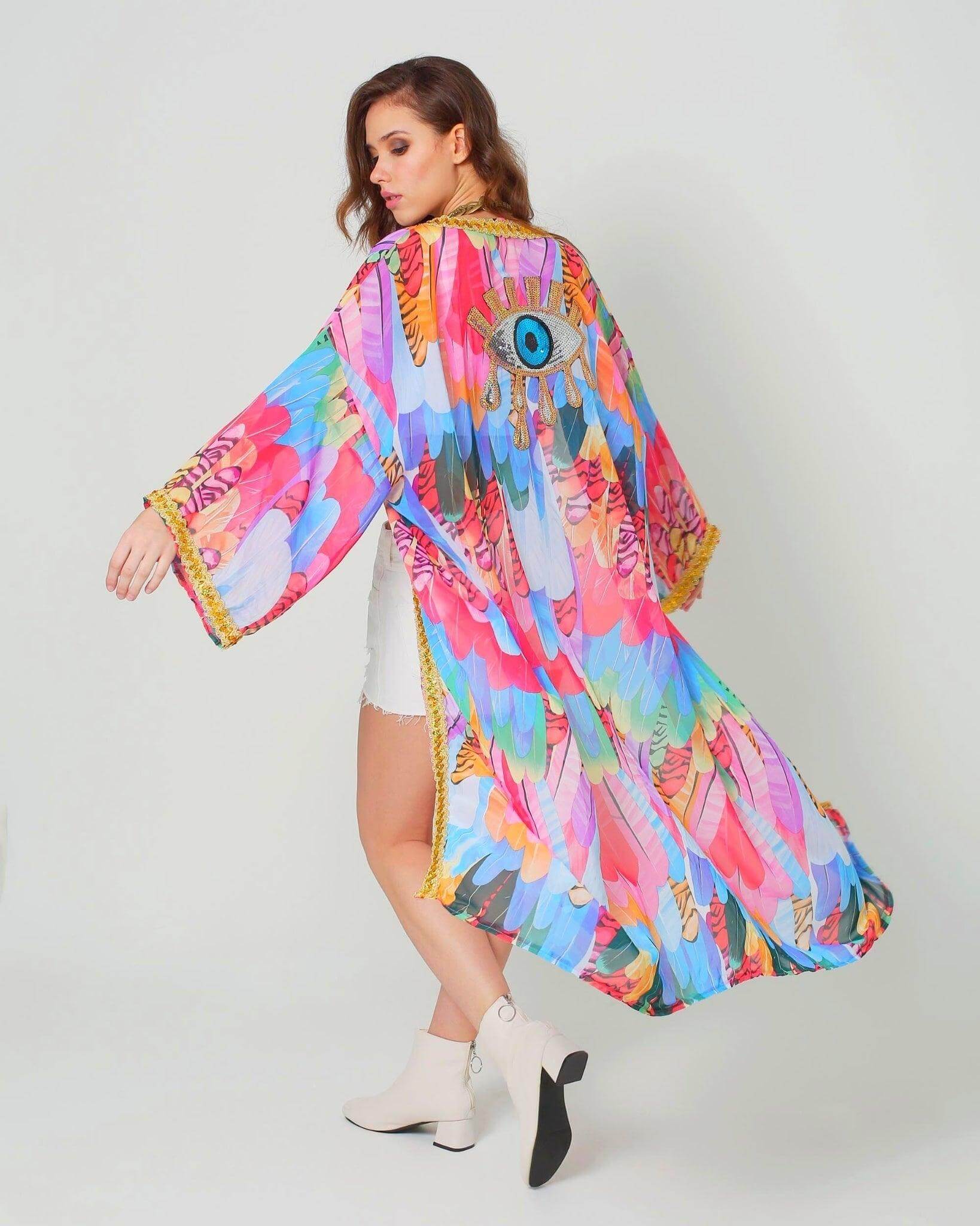 colorful festival dress Patchwork Shirt Dress - Crazy Colourful Festival Dress