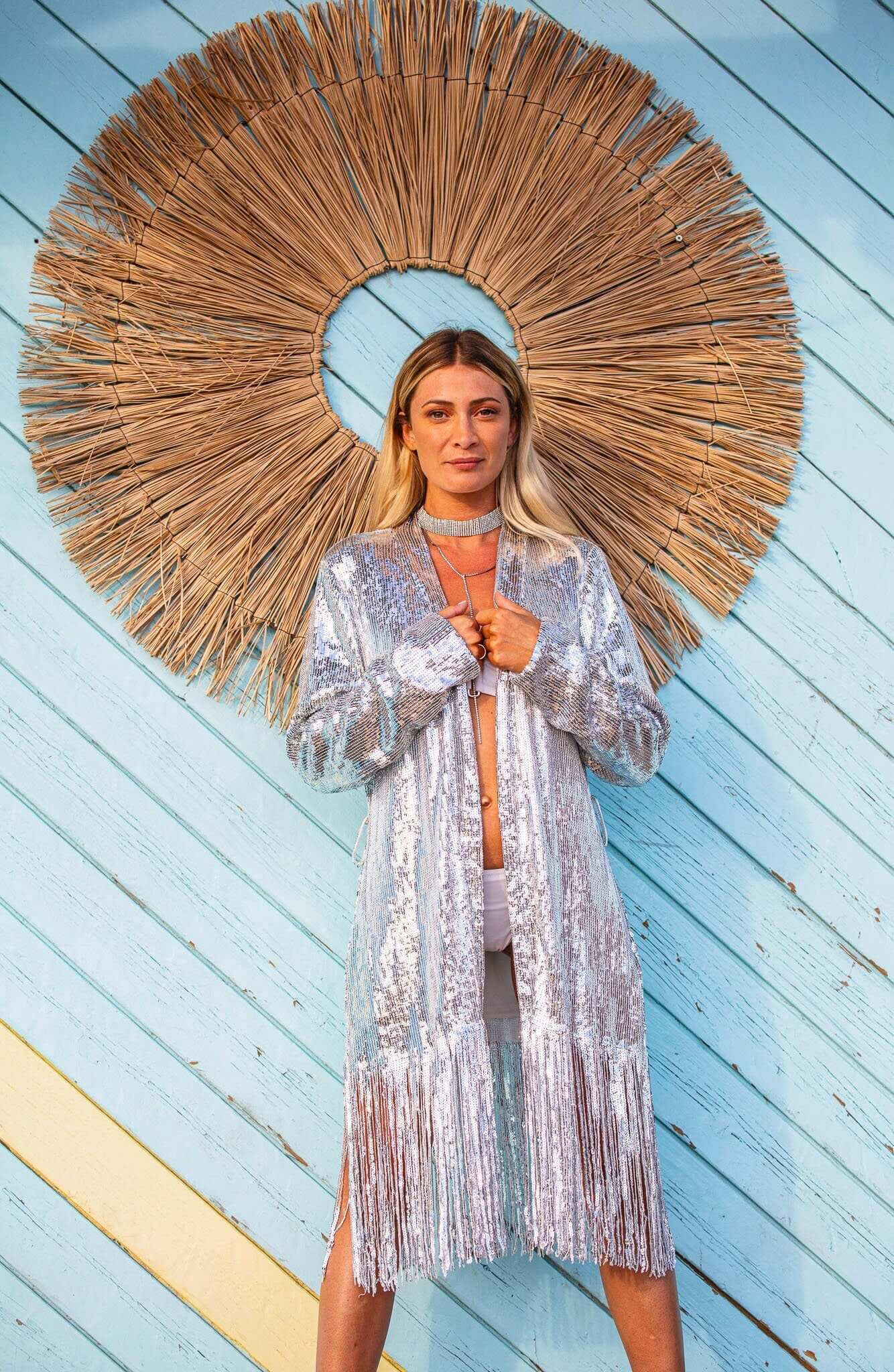 Sequin Kimono