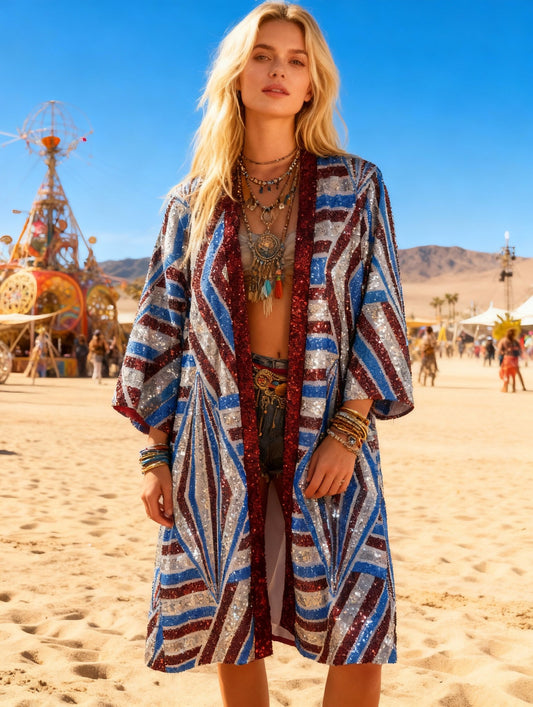 Sequin Kimono