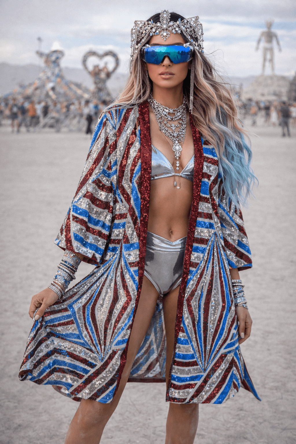Sequin Kimono