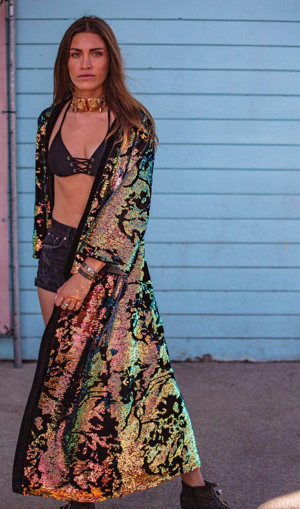 Sequin Kimono