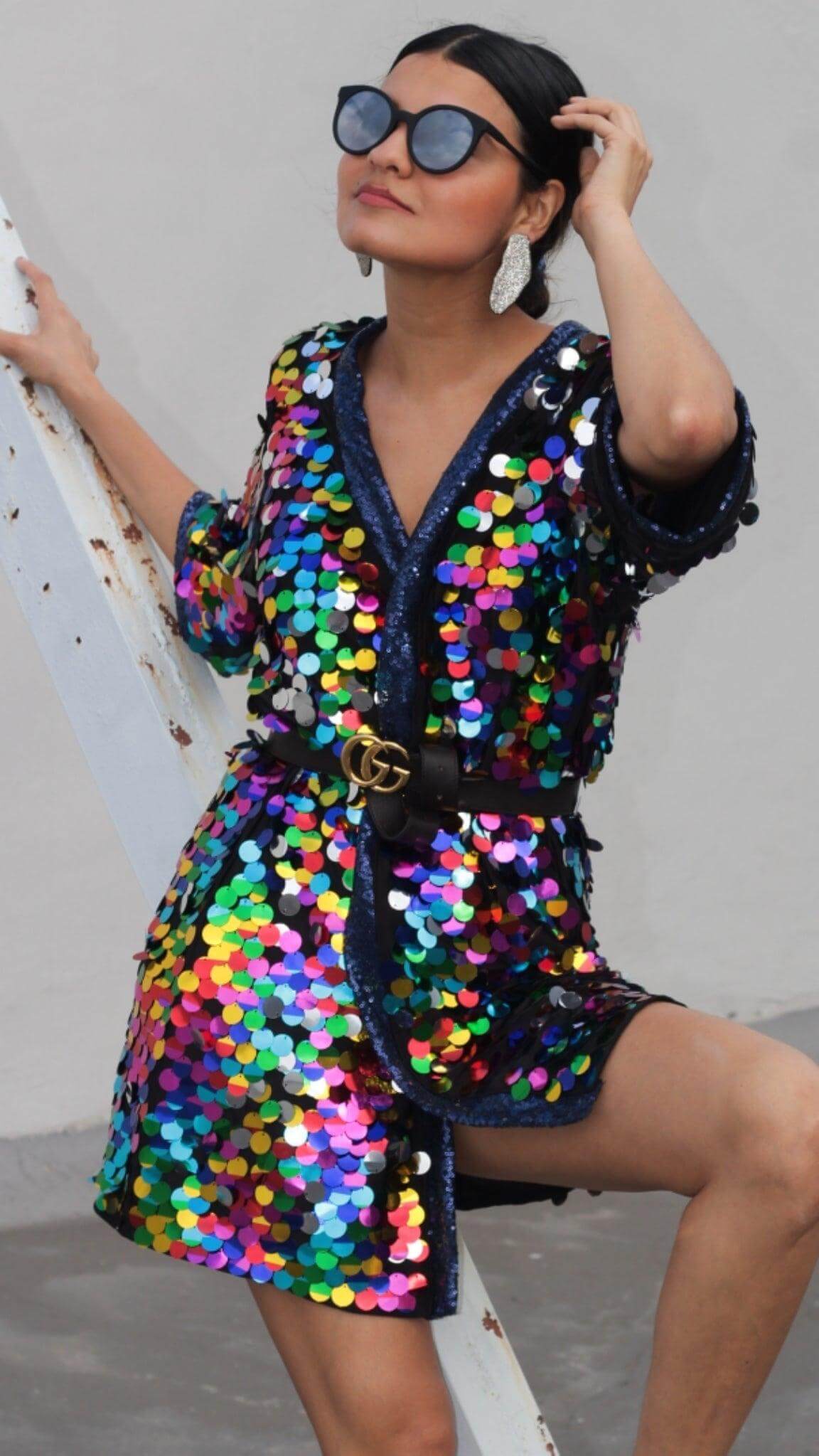 sequin kimono dress YOURS Plus Size Silver Sequin Kimono